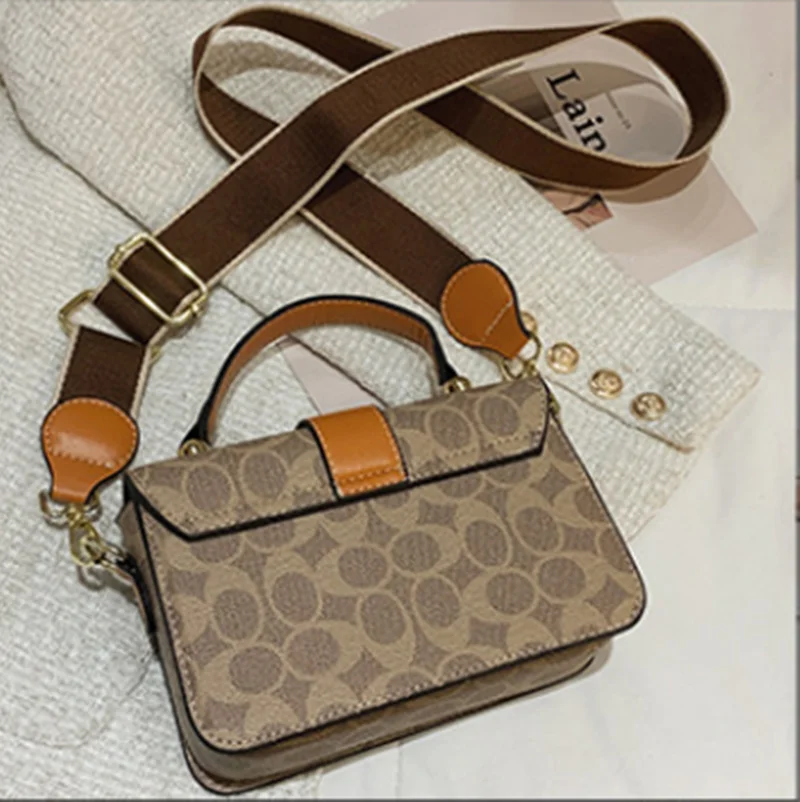 2023 New Trend Fashion Print PU Small Square Bag Crossbody Bag For Women Luxury Women\'s Shoulder Bag Designer Purse