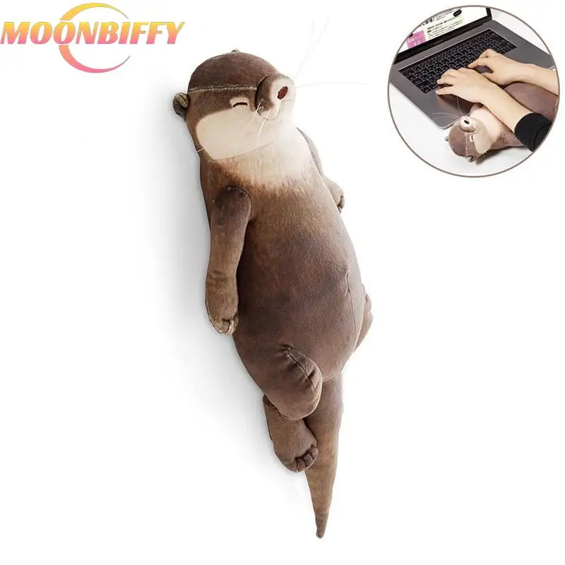 

40cm Cute Otter Stuffed Cotton Pencil Case Wrist Pad Pillow Cute Otter Soft Toy Plush Sea Otter Stuffed Animal Doll Kids Gifts