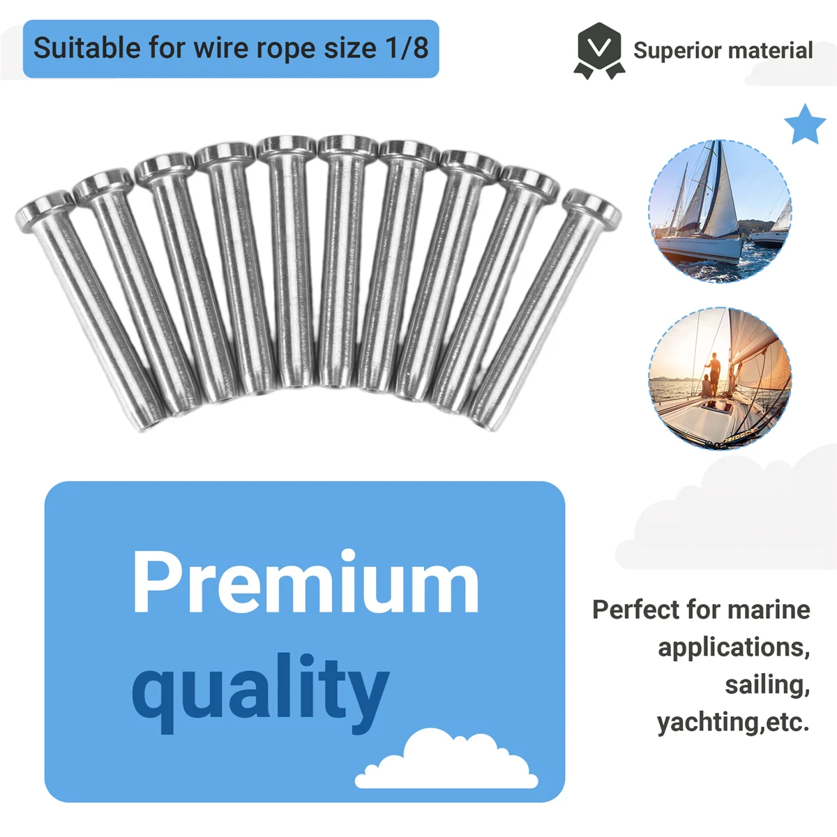 bags For Food Storage Threaded Bolt And Pedal Ball Cable Railing Kit End Fitting 0.32 CmT316 Marine Grade Stainless Steel Stair