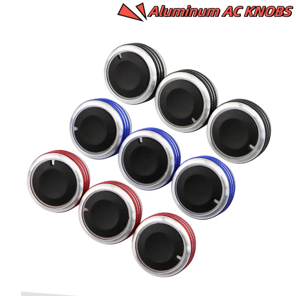 3Ps/Set Air Conditioning Knob For Ford Focus 2 MK2 Focus 3 MK3 Mondeo Aluminum alloy Car AC Heater Control Knob For Focus