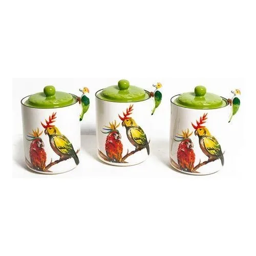 Ezem LYHB009 Parrot pcs set Porcelain Jar 13,6 cm