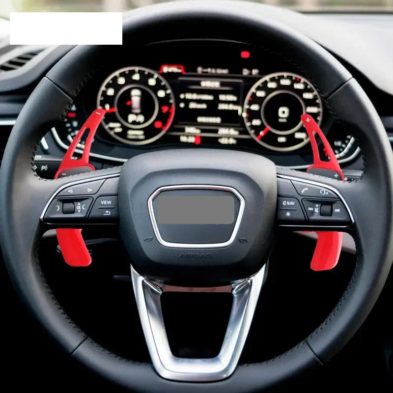 Przedłużki manetek zmiany biegów do kierownicy samochodu Audi A3 S3 facelift A5 S5 A4 B9 Q7 2016-2017 TT TTS 2 szt.