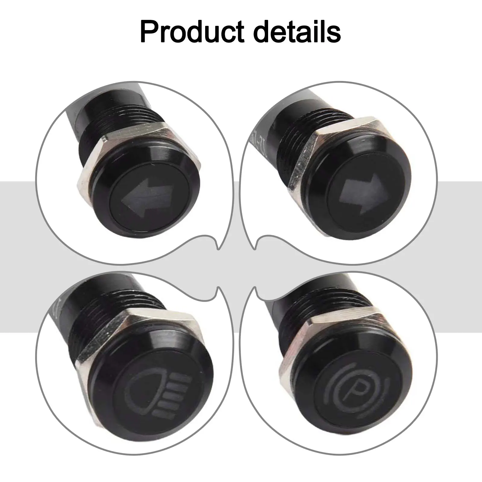 

Black 12mm Signal Light 12mm Waterproof Signal Light DC12V 24V Light Black Oxidation Coating Hassle-Free Setup