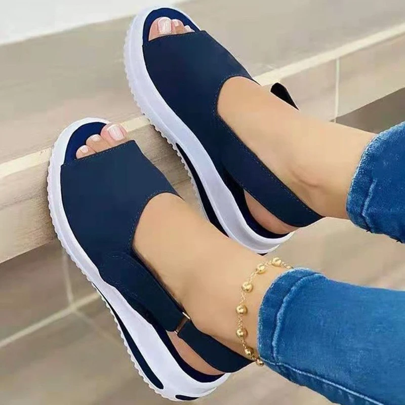 Women Shoes Summer 2022 Breathable Wedges Sneakers Shoes Women Plus Size Shoes Women Trainers Flat Vulcanize Shoes Sport Sandals