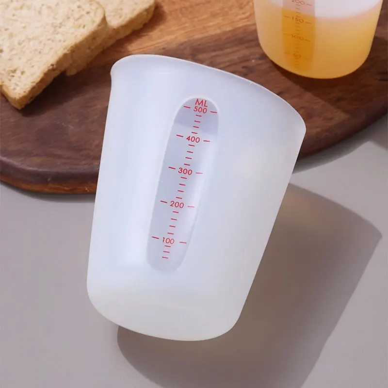 JCD Silicone Measuring Cup Double Scale Food Grade Durable Non-stick DIY Cake Epoxy Resin Jewelry Making Kitchen Baking Tools view 5