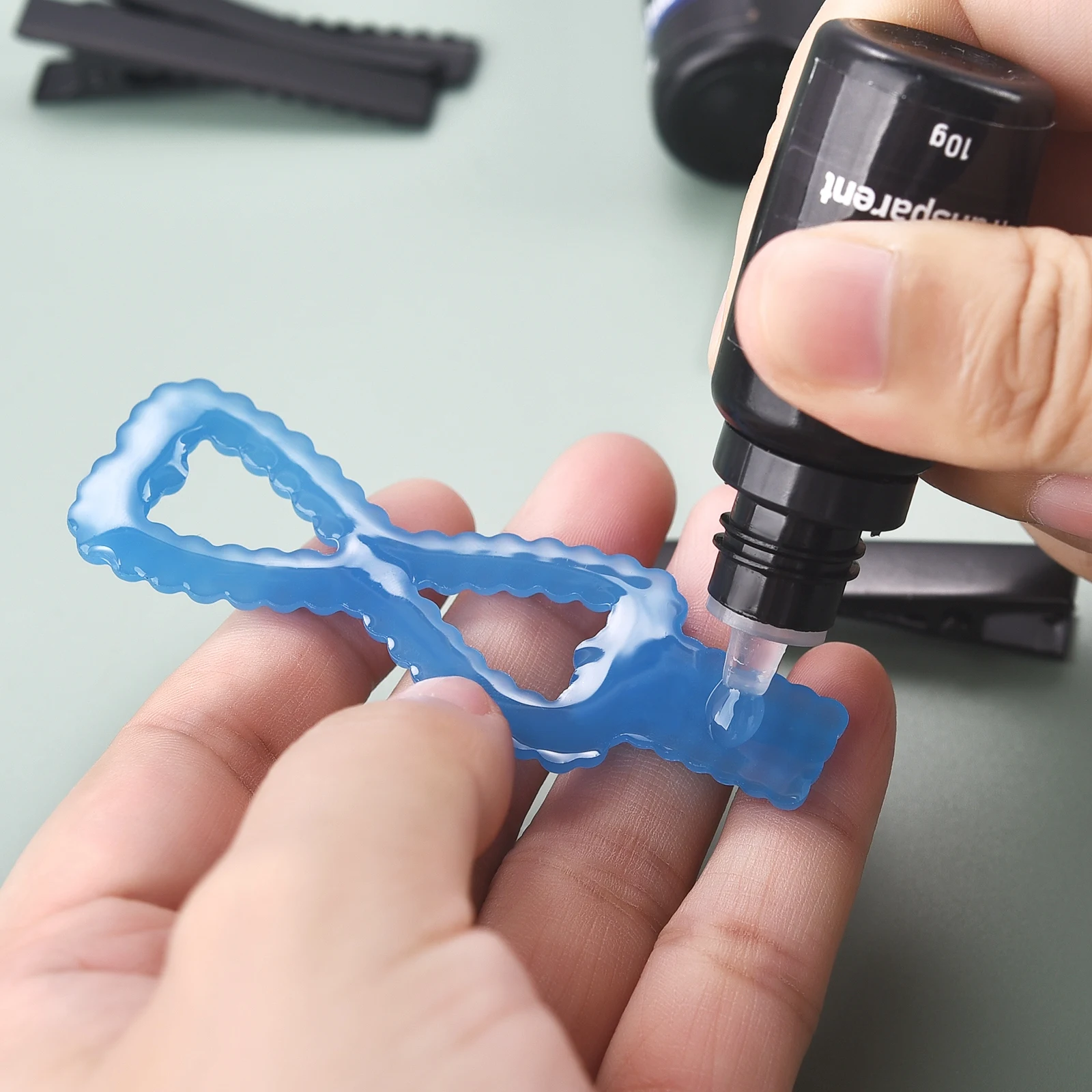 10 جرام UV الراتنج الغراء الملونة الأشعة فوق البنفسجية علاج راتنجات الايبوكسي واضح الأشعة فوق البنفسجية الغراء الشمسية علاج التجفيف السريع DIY بها بنفسك أدوات صنع المجوهرات