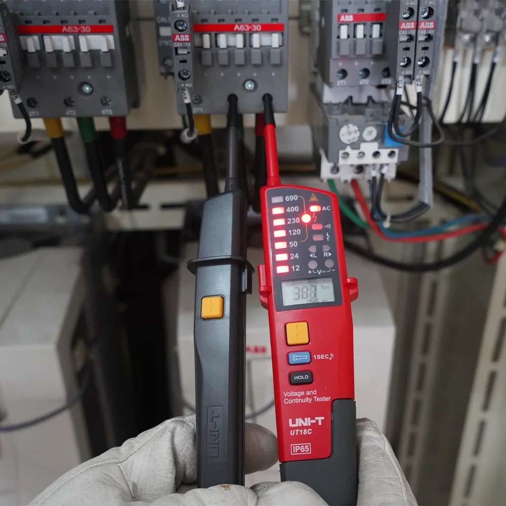 UNI-T UT15C UT18C UT18D Tester di tensione sonda Volt indicatore misuratore sequenza di fase continuità rilevatore di tensione multimetro digitale