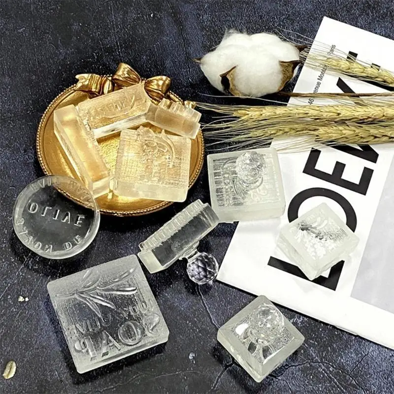 97BA لطيف الصابون اليدوية ختم حفلات عيد الميلاد بطاقة دعوة صنع الملحقات DIY بها بنفسك #3