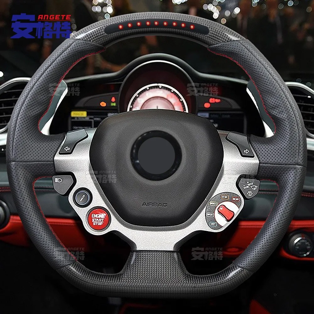 

Suitable for Ferrari carbon fiber LED multi-function car steering wheel modification steering wheel customization