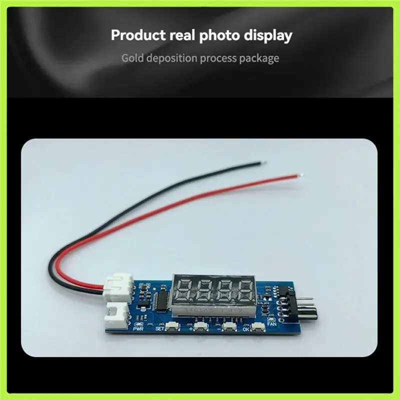 B24B DC 12V 3A PWM Fan Speed Controller 4-Wire Temperature Control Governor Module RPM/Display For FPV Rcdrones