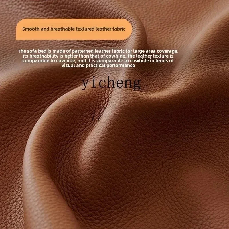 y9.4- folding solid wood sofa bed leather household multi-functional folding dual-purpose single