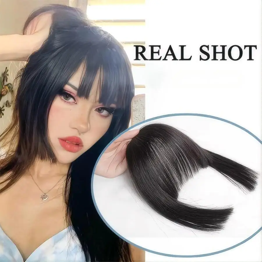 Women's Clip-in Hair Bangs Synthetic - usage example