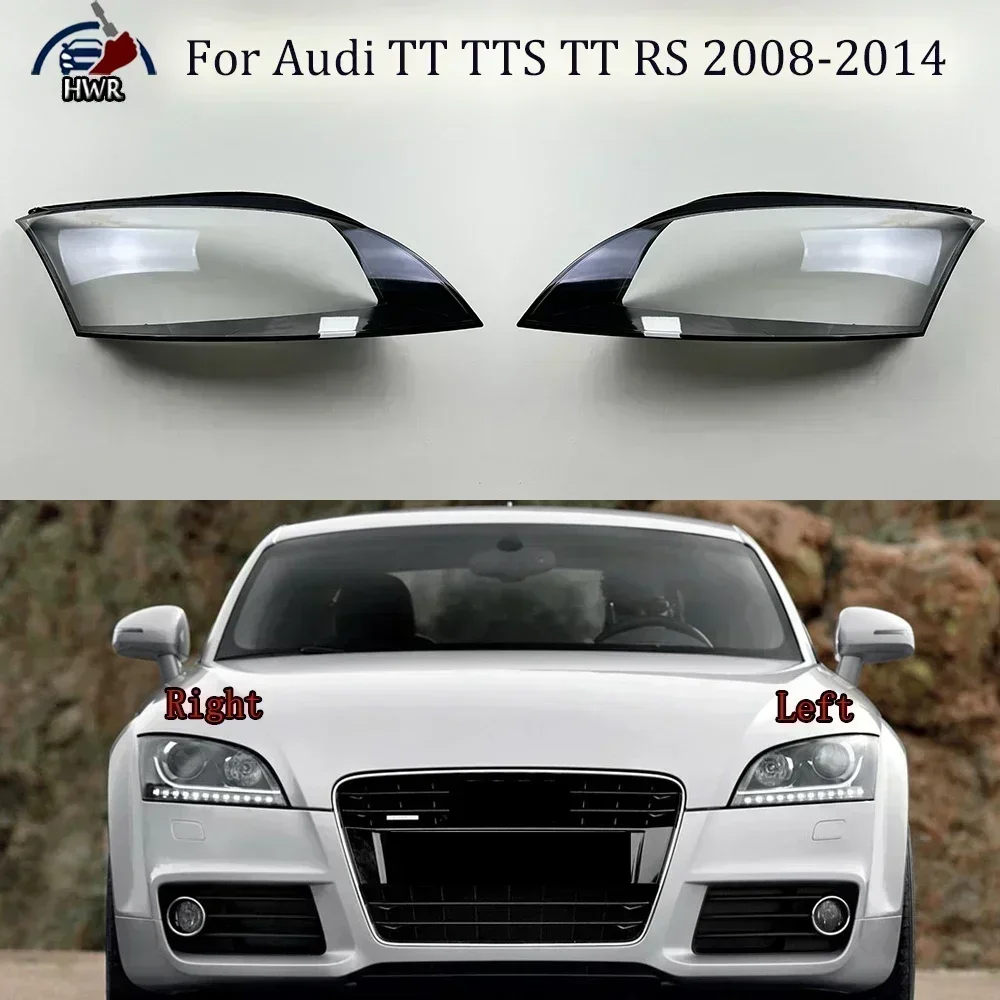 

Auto Lamp Case Car Front Transparent Lens Shell Auto Glass Lampshade Headlamp Headlight Cover For Audi TT TTS TT RS 2008-2014
