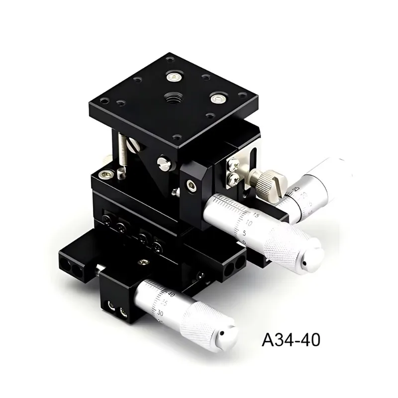 A34 XYZ 3-axis combination component displacement table, manual table, fixed adjustment table, with micrometer head knob