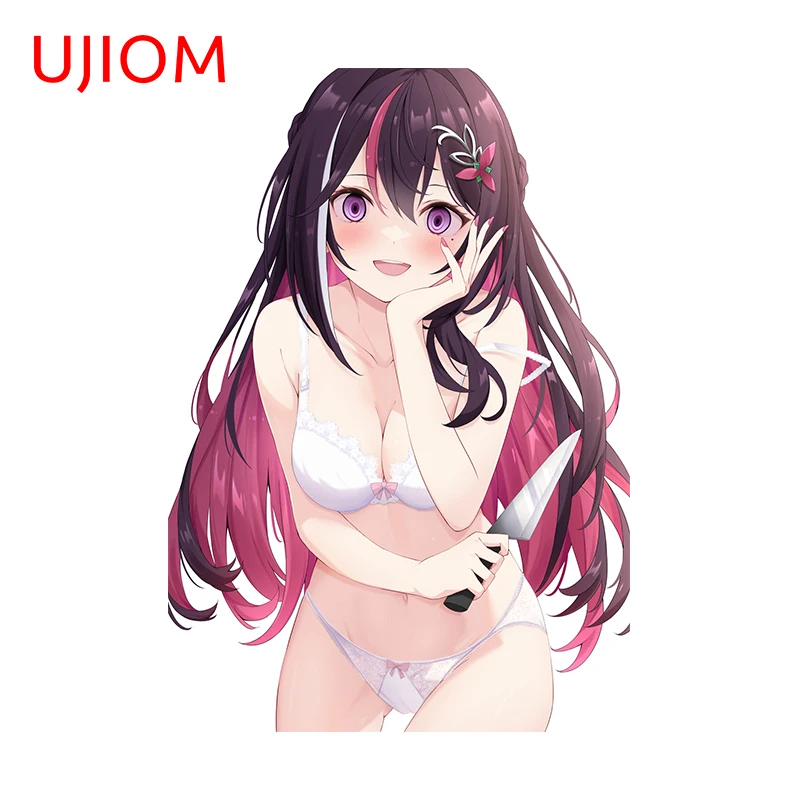 UJIOM 13cm X 9cm Azki Cute Sexy Girls Chibi Wall Stickers Anime Creativite Kids Room Decal Amusing Wallpapers Home Decor Murals