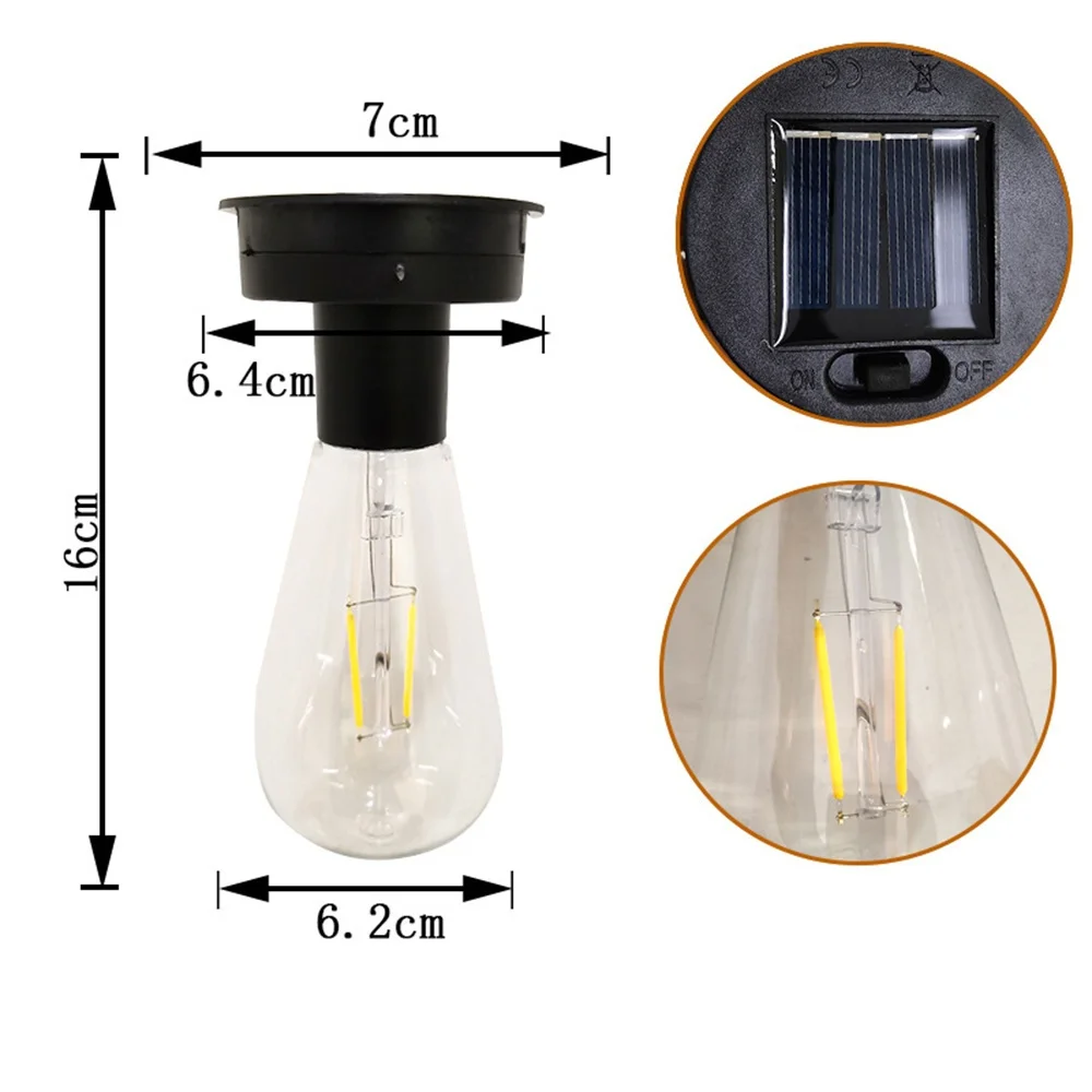 

New Heat-resisting Edison Light Bulb Utility Shatterproof Outdoor Light Not Dazzling Fairy Tale Lamp Solar Lamp Weather Proof