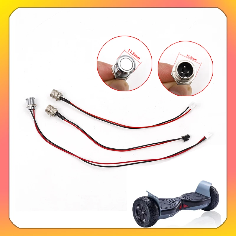 New Charger Round Hole Socket Electric Scooter Balancing Car Charging Port 3-Pin 3Pole Connector 2-Wire Charging Port