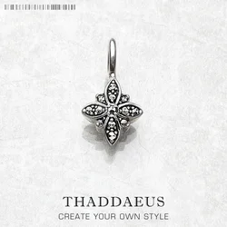 Pendant Marcasite Star Brand New Fashion Jewelry Europe Vintage Romantic 925 Sterling Silver Gift For Women Girls