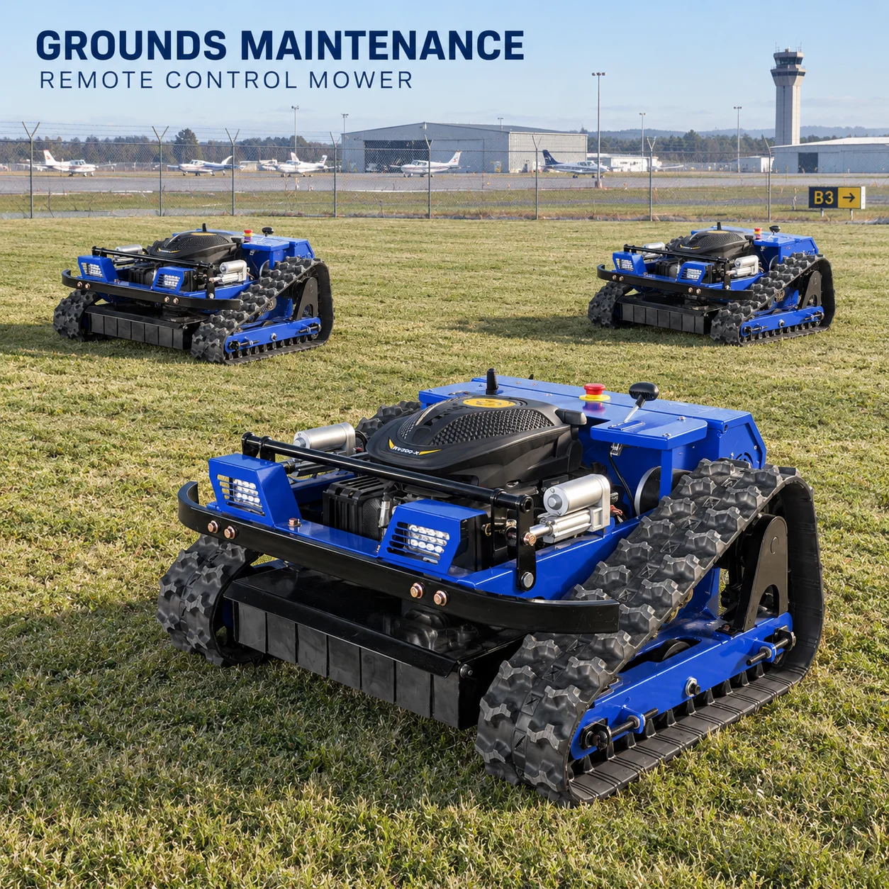 Remote Control Track Mower Heavy Duty Crawler Grass Cutter for Orchard Vineyard and Hillside