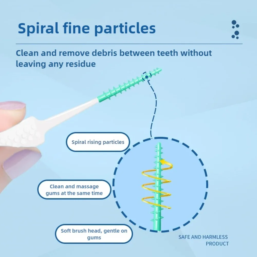 100-200Pcs/box Interdental Brush Soft Rubber Teeth Cleaning Tools Dental Toothpicks Between Teeth Toothbrush Oral Hygiene Care