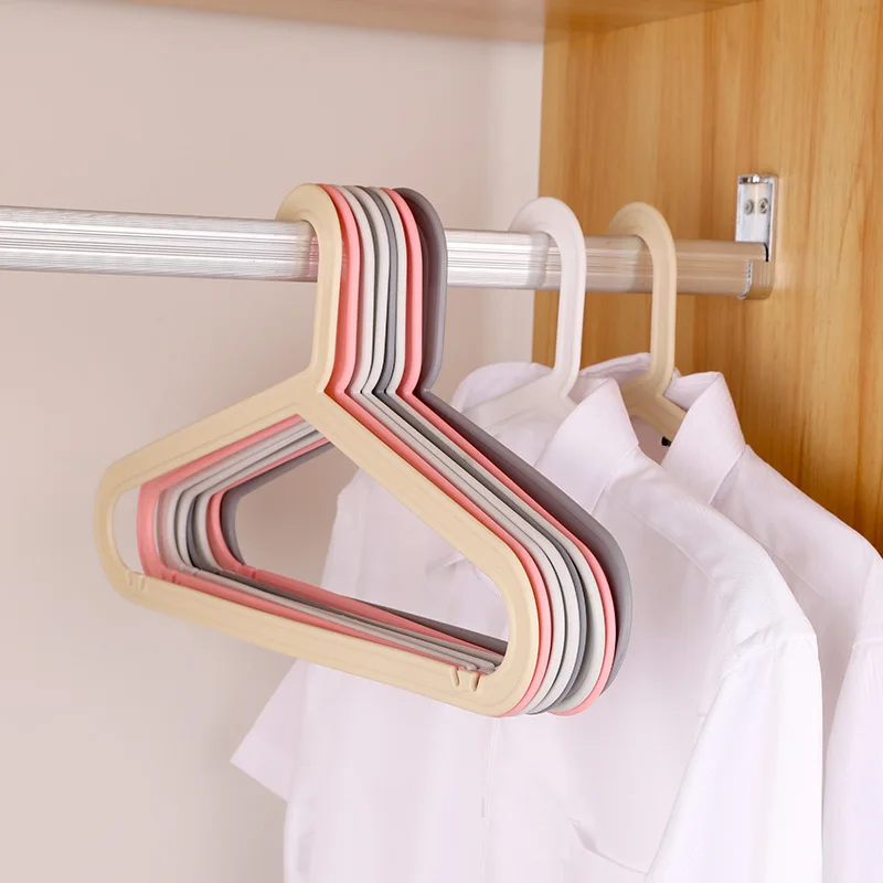 5/10 PCS Adult Clothes Hanger Racks Adjustable Plastic Display Hangers Hook Windproof Non-slip Coats Hanger Clothing Organizer