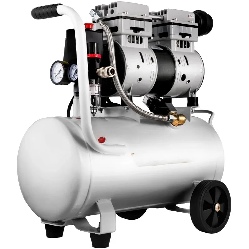 25/60L Air Compressor 110V/240V Oil-Free Air Compressor 750W1 HP For Home Repair Tire Inflation Whisper Compressor