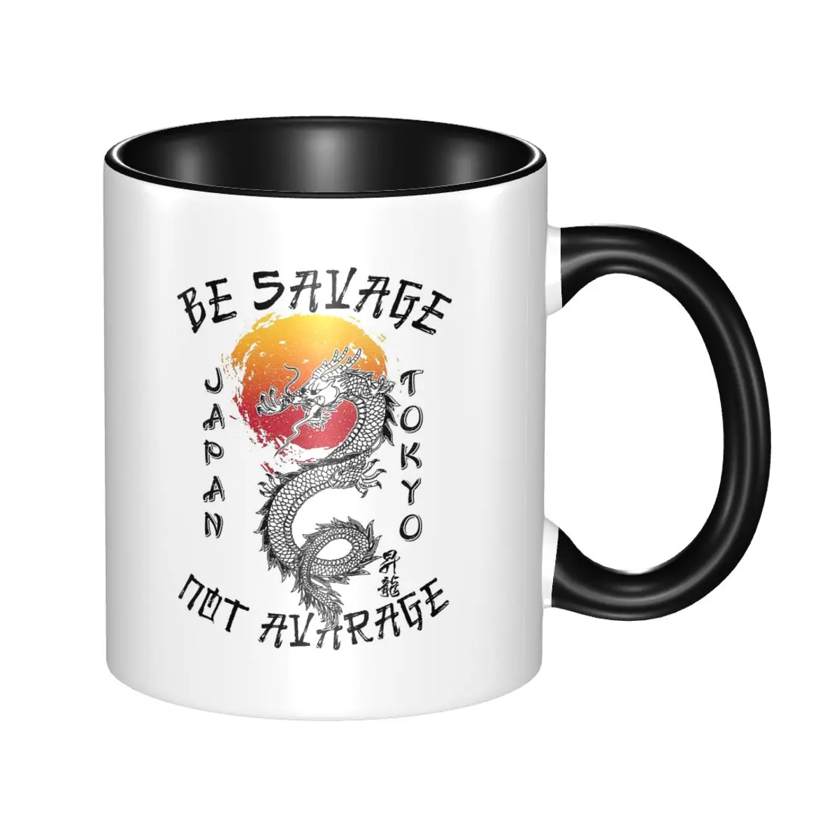 Tokyo Japan Dragon Tradition Asian Japanese Tattoo Mug Funny Ceramic Coffee Cups Tea Mugs Milk Cup Drinkware Gift for Woman Man