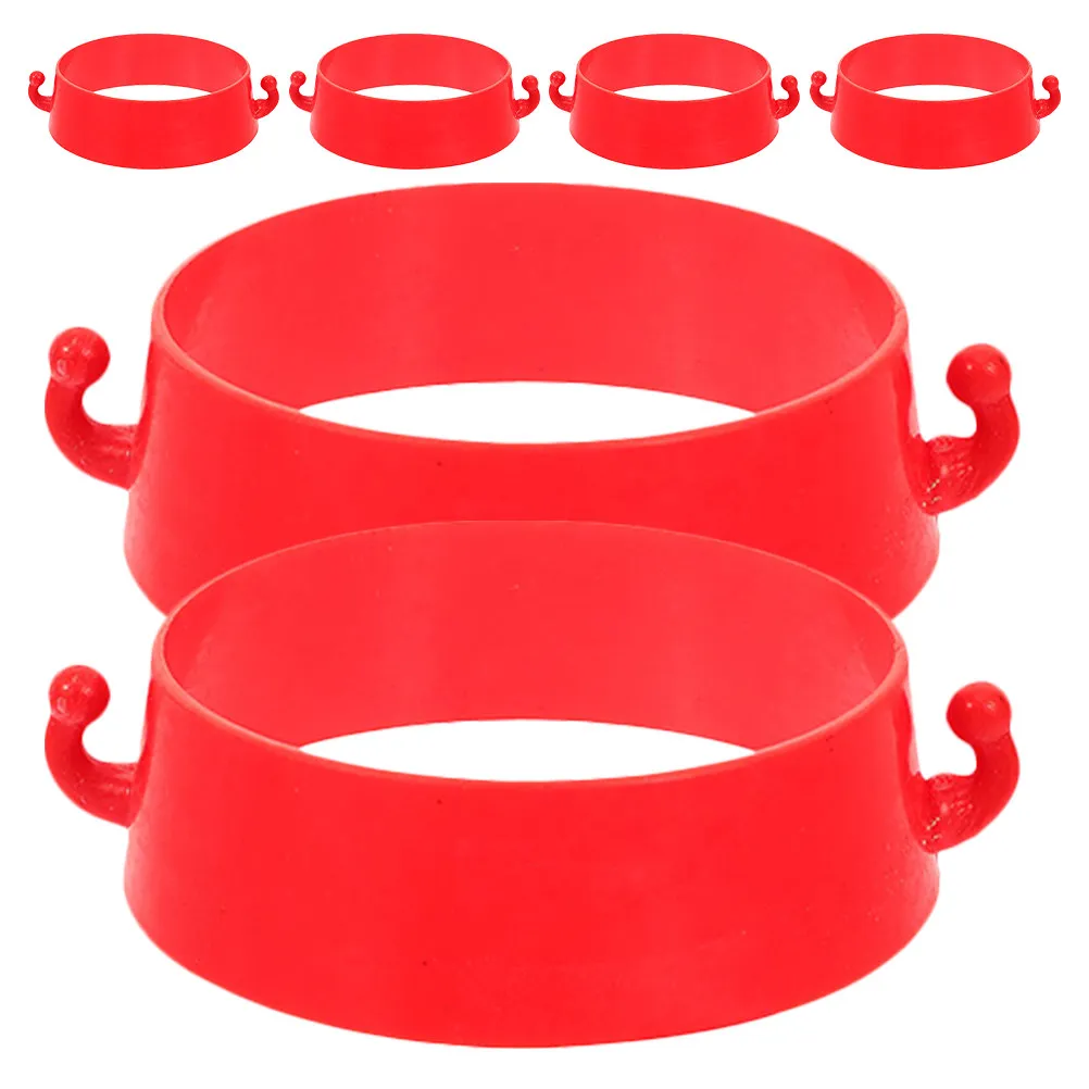 6Pcs Lightweight Plastic Cone Chain Connector Rings Traffic Cone Chain Links for Parking Barrier Road Construction Safety Links