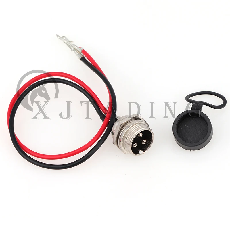 3 PIN Battery Charger Port Connector Socket with Waterproof Cap For Electric Scooter Connectors