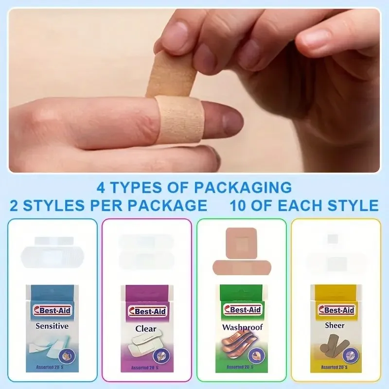 

Soft adhesive bandages, various waterproof breathable bandages, wound care pads, outdoor sports necessities, personal wound care