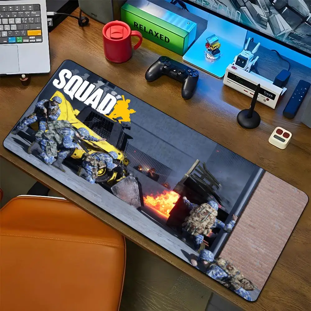 Grand tapis de souris Squad Lockedge, tapis de jeu de dessin animé, clavier d'ordinateur, polymères, bureau, sous-souris, PC