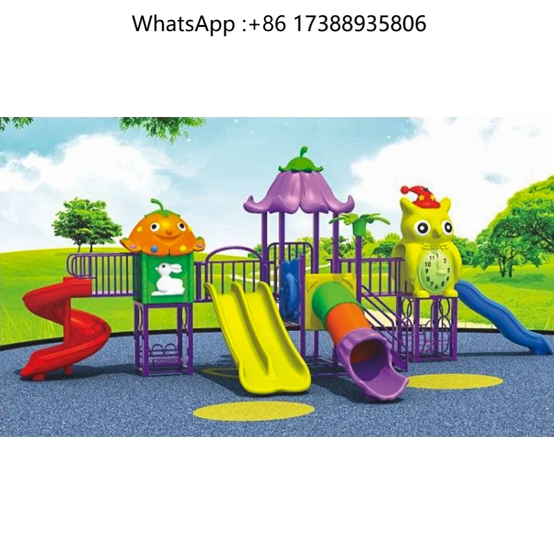 Outdoor Playground Equipment with Steel and Plastic Slide for Garden Use Customized Play Set and Facilities