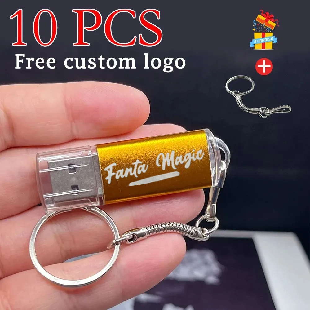 

10PCS/lot Colour USB Flash Drive Pen Drive 1GB 2GB 4GB 8GB 16GB Pendrive Memory Stick 32GB 64GB Free Custom LOGO USB Stick Gift