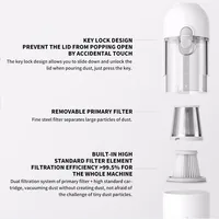 Original MIJIA Portable Handheld Vacuum Cleaner For Home Car Mini Wireless Dust Catcher Collector 13000PA Cyclone Suction 4