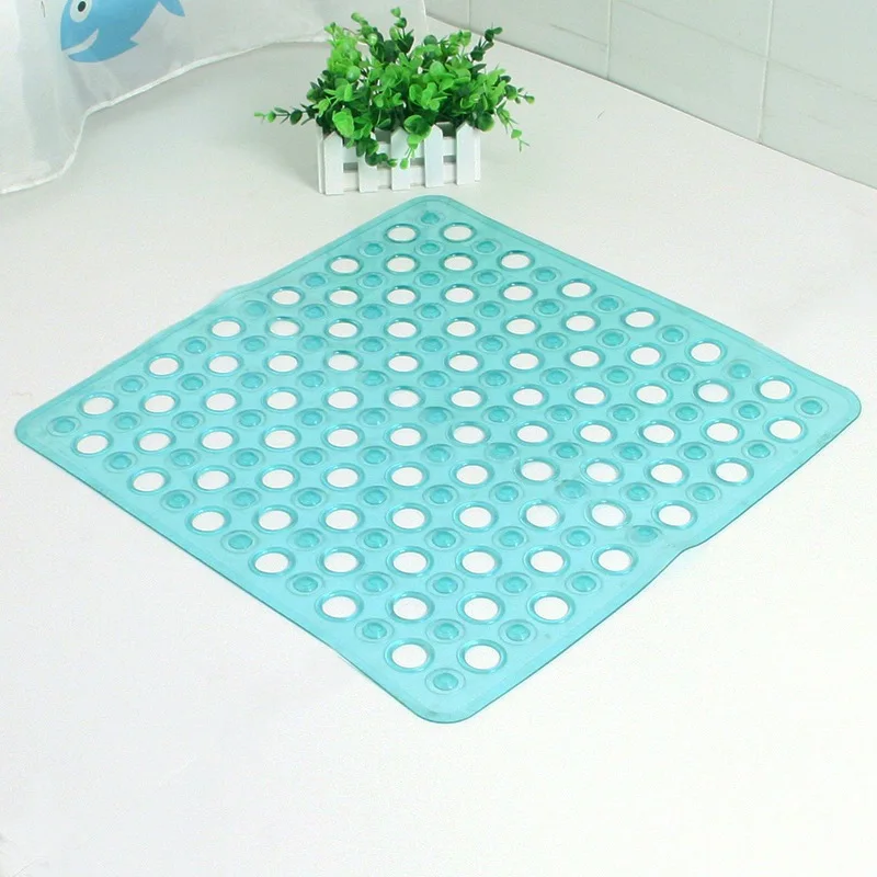 Square Shower Mat Non-slip Stall Mat for Elderly & Kids Bathroom Shower Mat