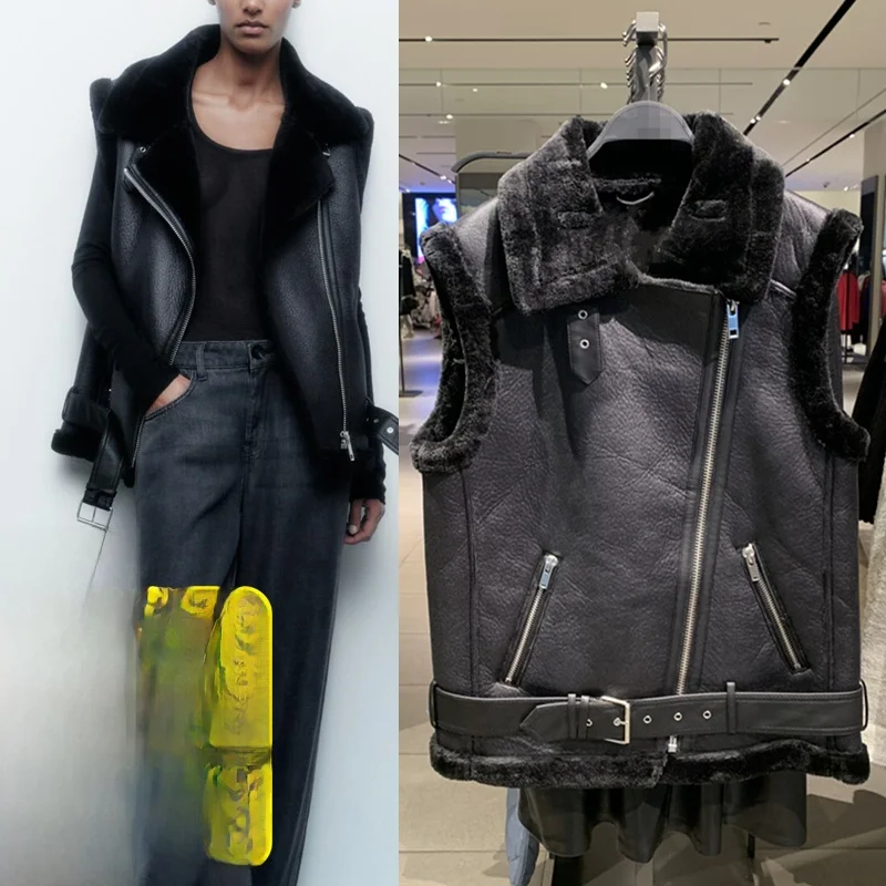 

Women's Fce Lined Loose Vest 2969256 800 eepskin 2969250 Polyester Fiber 00% ort Sle with ket