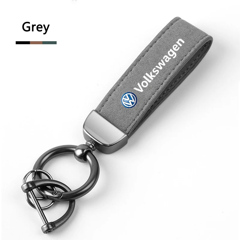 Leather Car Keychain Key Chain Rings Metal Leather for for VW Volkswagen Golf Polo Passat Touran Jetta Car-Styling Accessories