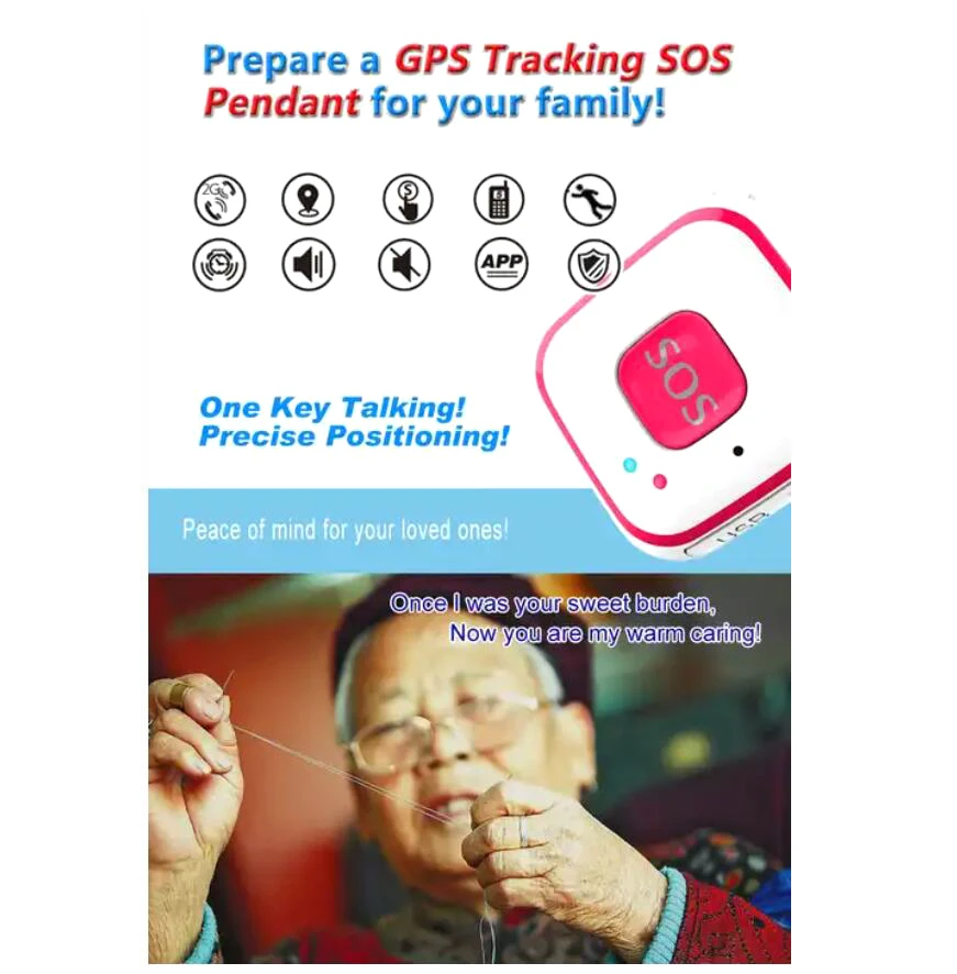 Kids Elder GPS Tracker Children Mini GPS Locator Pendant Two Way Calls Fall Alarm Free APP WIFI LBS Tracking