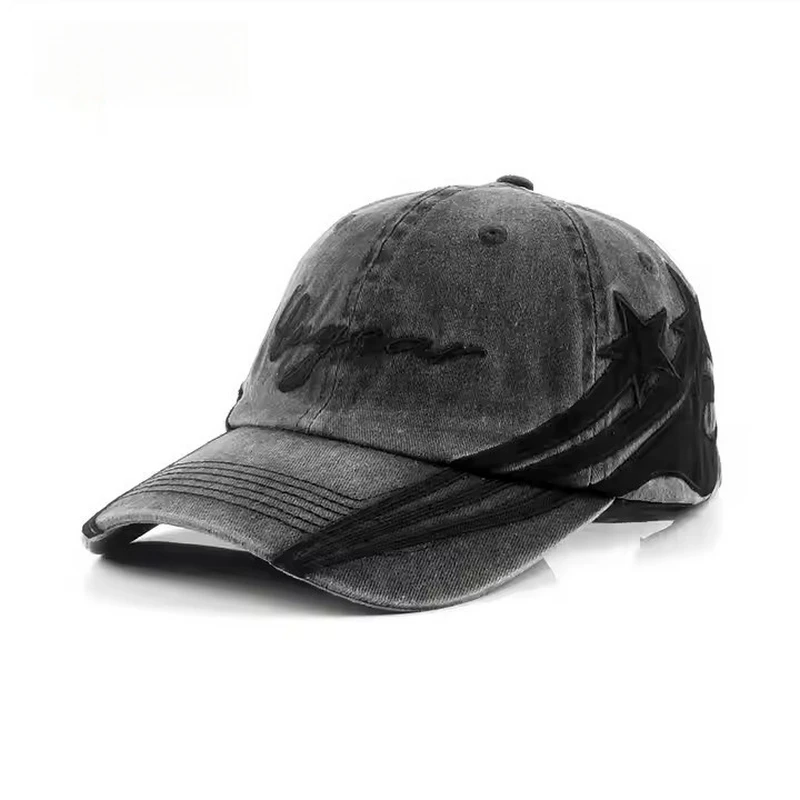 

Men's Adjustable Baseball Cap Vintage Style with Patchwork Design Embroidered Cotton for All Seasons