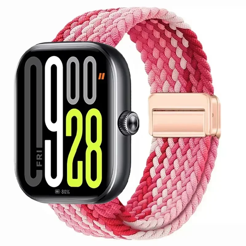 Magnetic Braided Nylon Loop Band for Xiaomi Redmi Watch 4 5 Strap Adjustable Sport Replacement Correa Bracelet Mi Band 9 8 Pro image 2