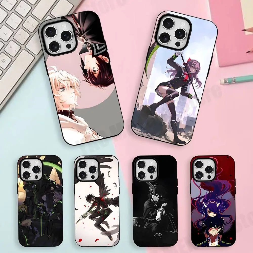 

S-Seraph of the E-End Matte Magnetic For Case For iPhone 17,16,15,14,13,12,11 Pro Plus Mini Max Frosted Cover