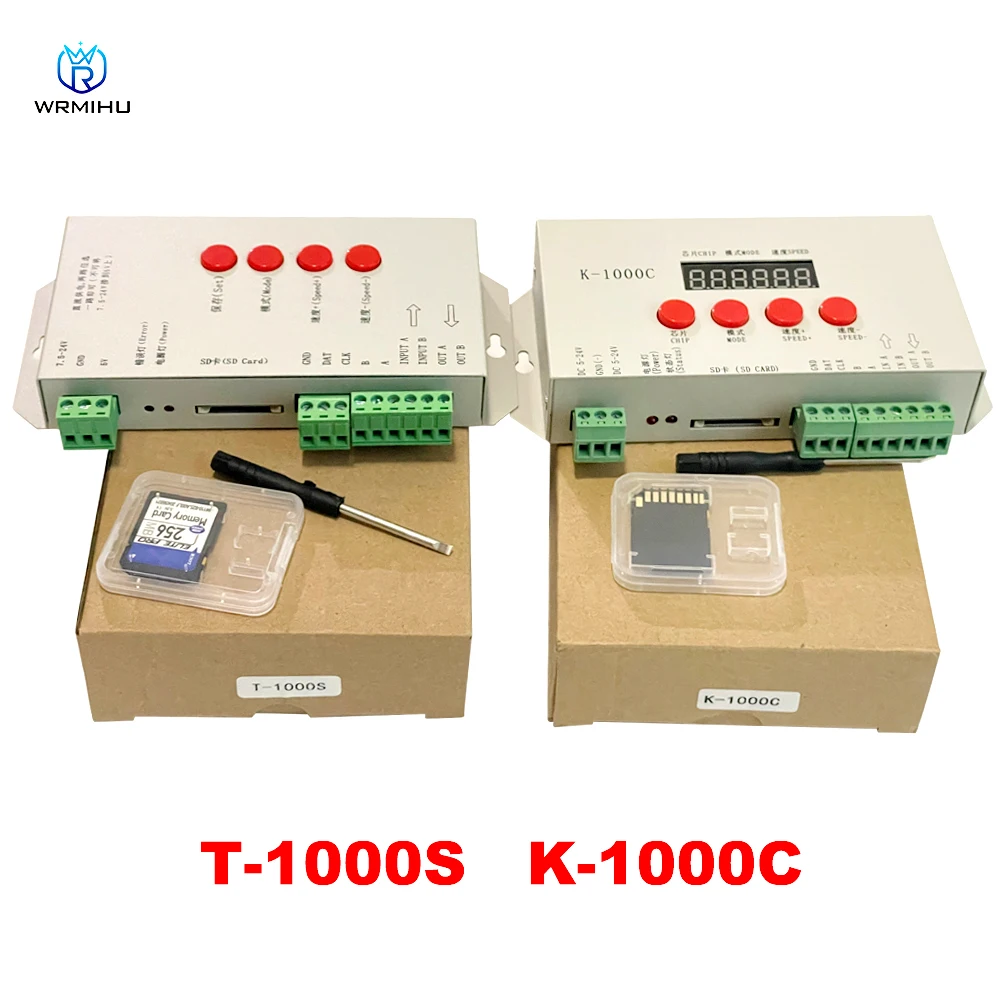 

K-1000C (T-1000S Updated) controller K1000C WS2812B,WS2811,APA102,T1000S WS2813 LED 2048 Pixels Program Controller DC5-24V