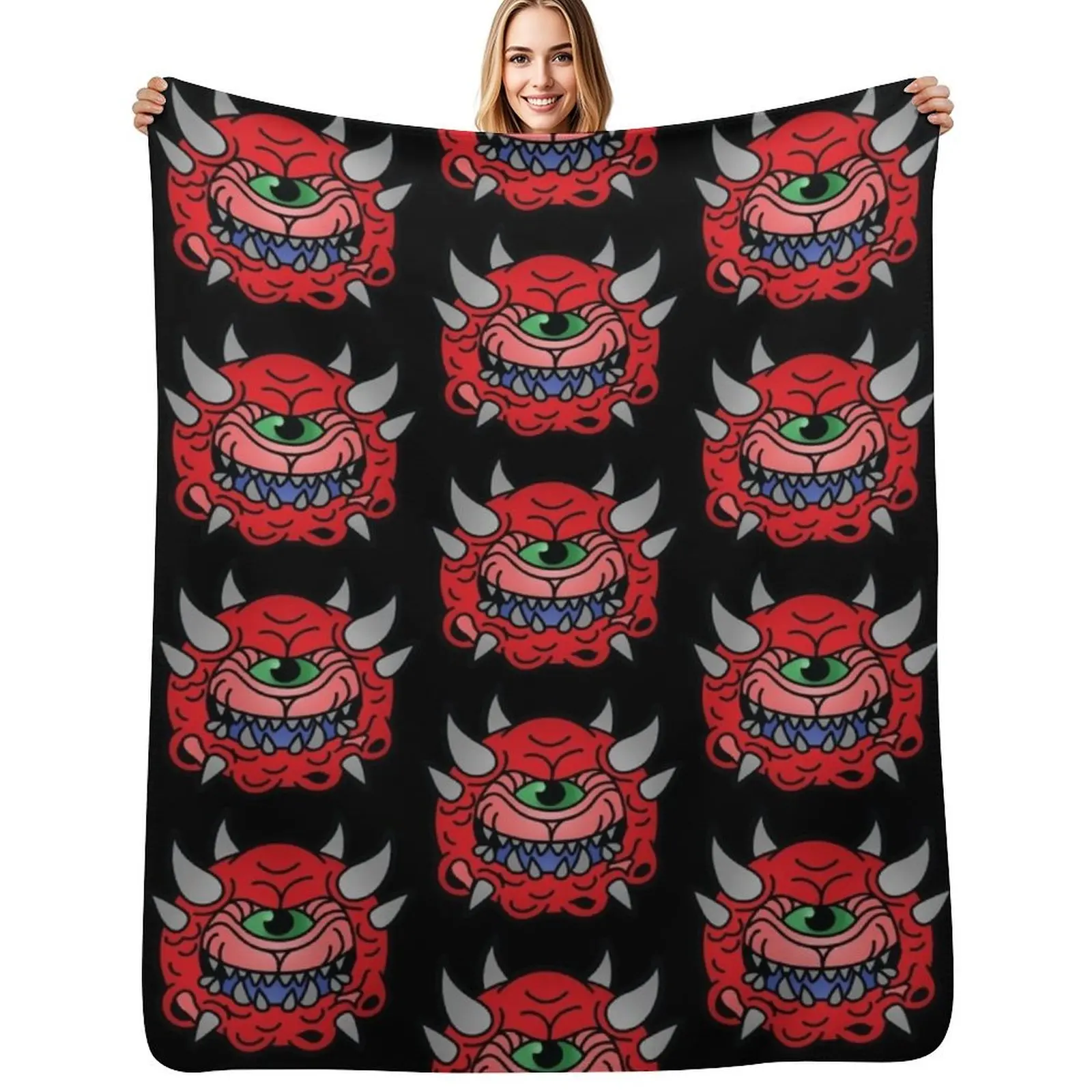 

Cacodemon Throw Blanket Sofa Throw Blankets For Sofas Plaid on the sofa manga Blankets