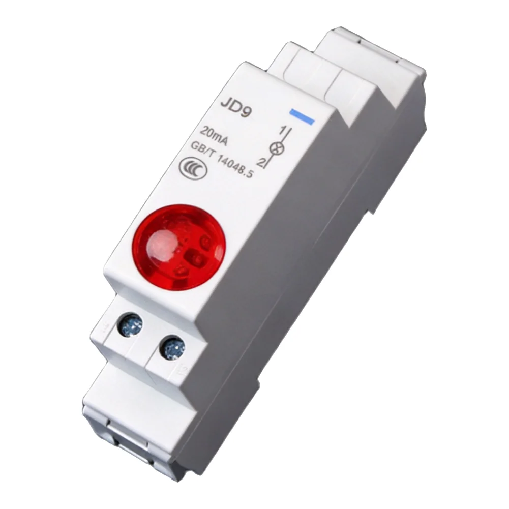 Dependable Din Rail Mount LED Indicator Light Series JD9 Designed Specifically for ACDC 24V Circuit Control Systems