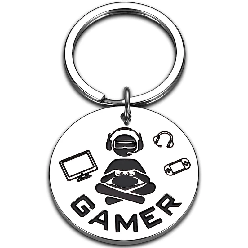 Funny Gamer Keychain Gifts for Gamers Him Boys Son Grandson Kids Children Childs Teens Teenage Birthday Gifts