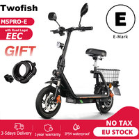 TWOFISH E Scooter with Road Legal in EU(EEC),12 Inch Electric Scooter for Adults,48V13 Ah Battery,40KM/H Disc Brakes,M5PRO-E
