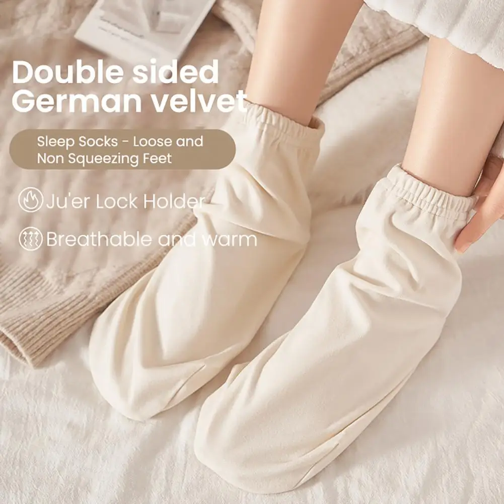 32cm Sleep Socks Men Women Warm Home Socks Loose Fit Breathable Winter Socks With Elastic Cuffs Unisex For Lounge Living Room