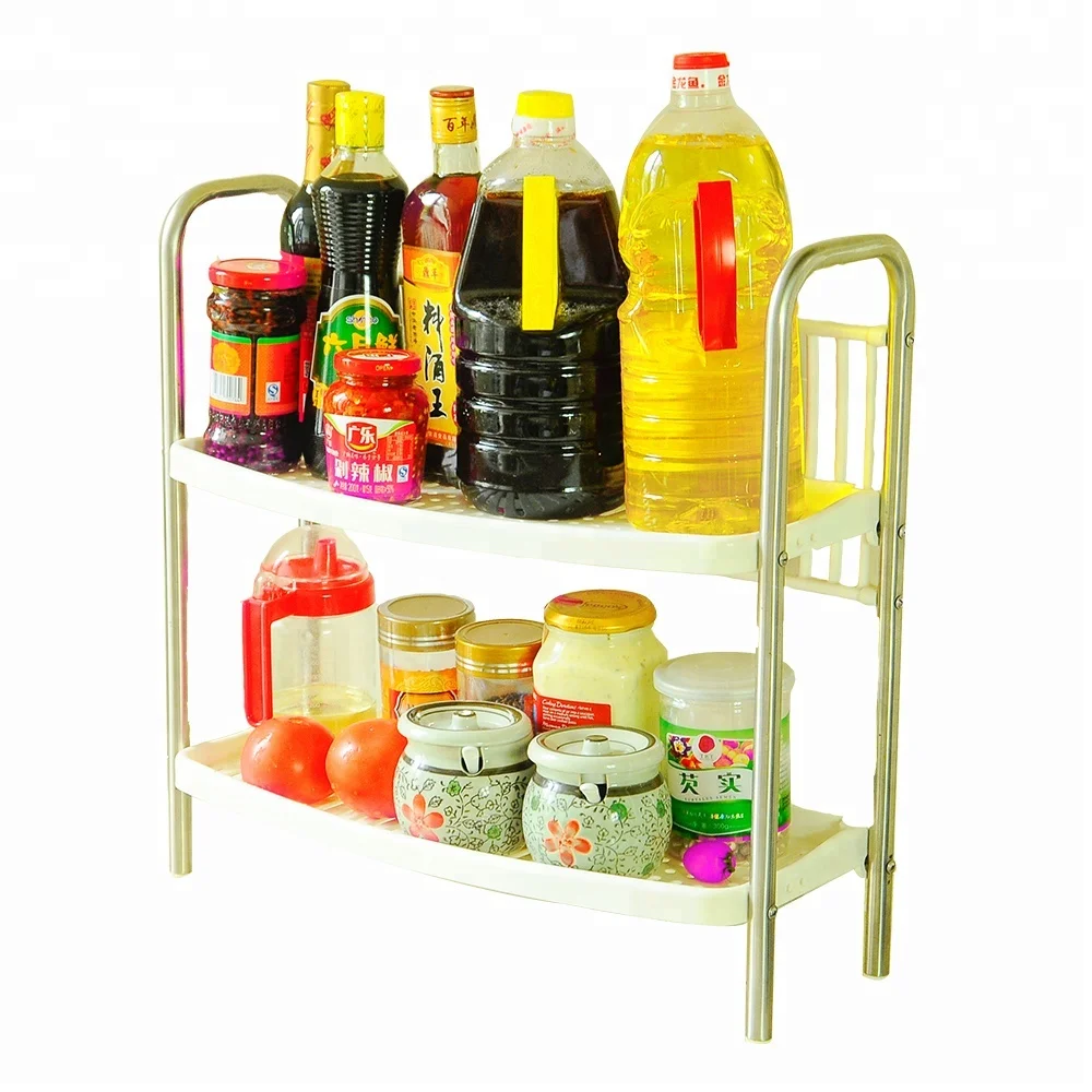 

Stainless Steel Dish Drying Kitchen Tray Storage Condiment Shelves Home Goods Spice Spoon Rack Multilayer Organization