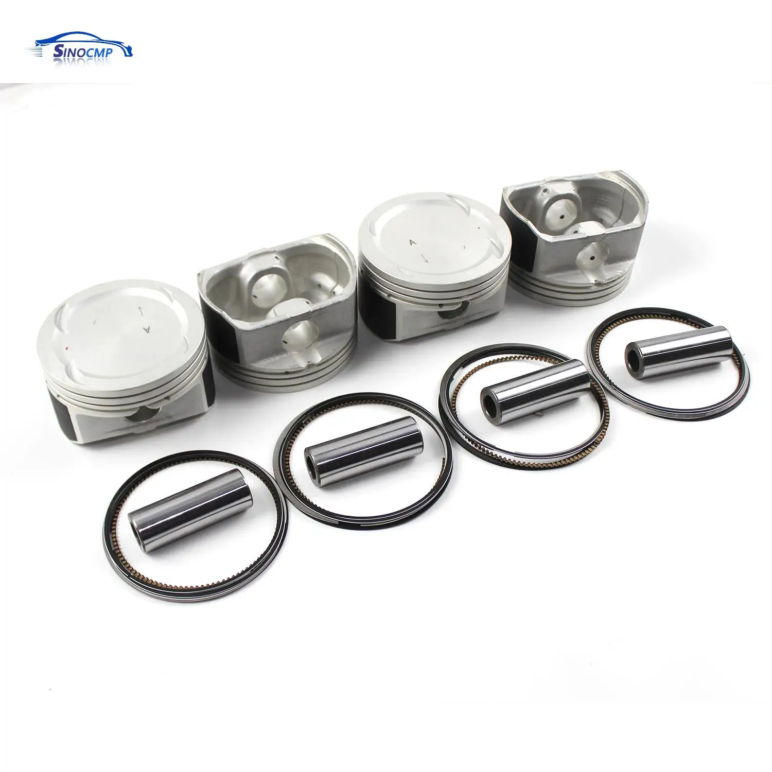 

4 Set Engine Pistons & Rings Kit Fits For 2004-2008 Hyundai Kia G4KC 2.4L 23410-25211 Car Engine Replacement Parts Accessories