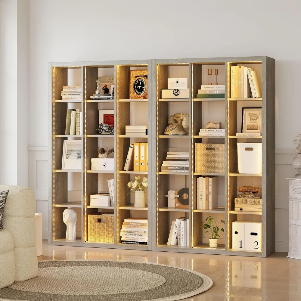 منظم رف تخزين مكون من 15 مكعبًا مع أضواء LED، وأرفف عرض مكونة من 5 طبقات لخزائن الكتب، أو أفقيًا أو إصدارًا #4